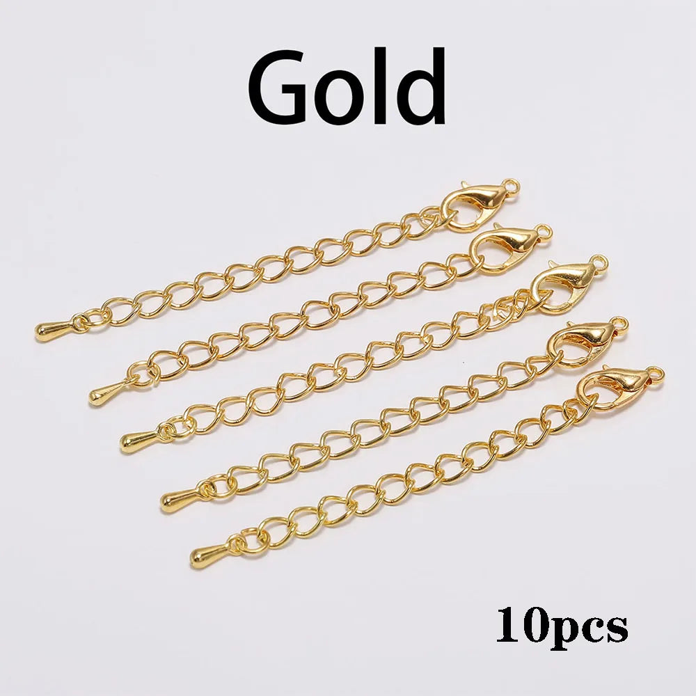 10pcs Extension Chains With Lobster Clasps Adjustable - Smarsty