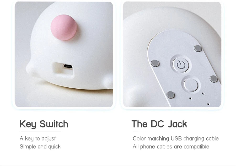 Cute Rabbit LED Night Light for Kids Bedroom - Smarsty