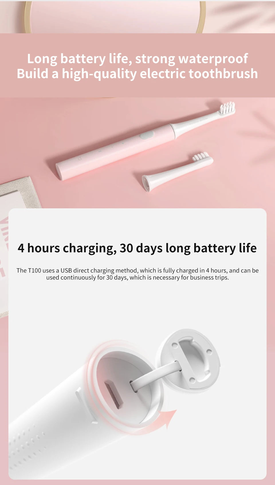 Xiaomi Mijia Sonic Electric Toothbrush With 30 Day Battery Life - Smarsty