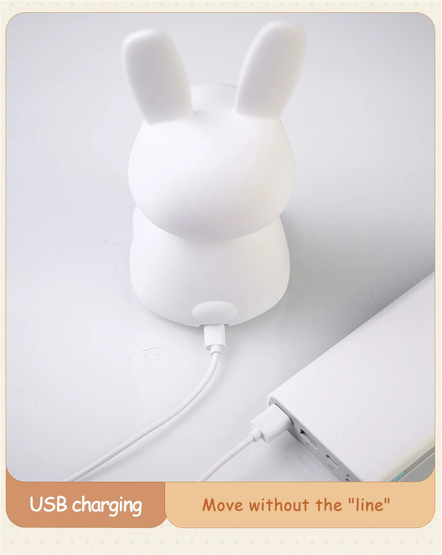 Cute Rabbit LED Night Light for Kids Bedroom - Smarsty