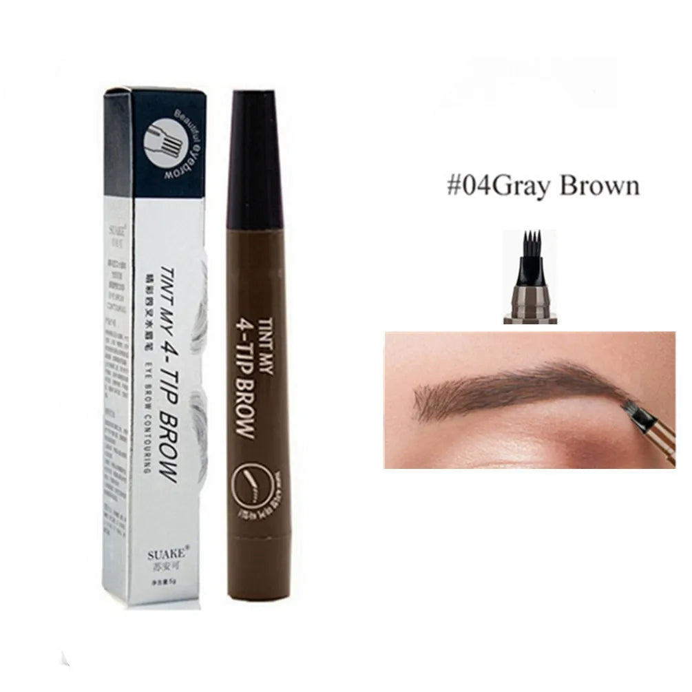 4D Microblading Eyebrow Pen Long Lasting Waterproof Formula - Smarsty