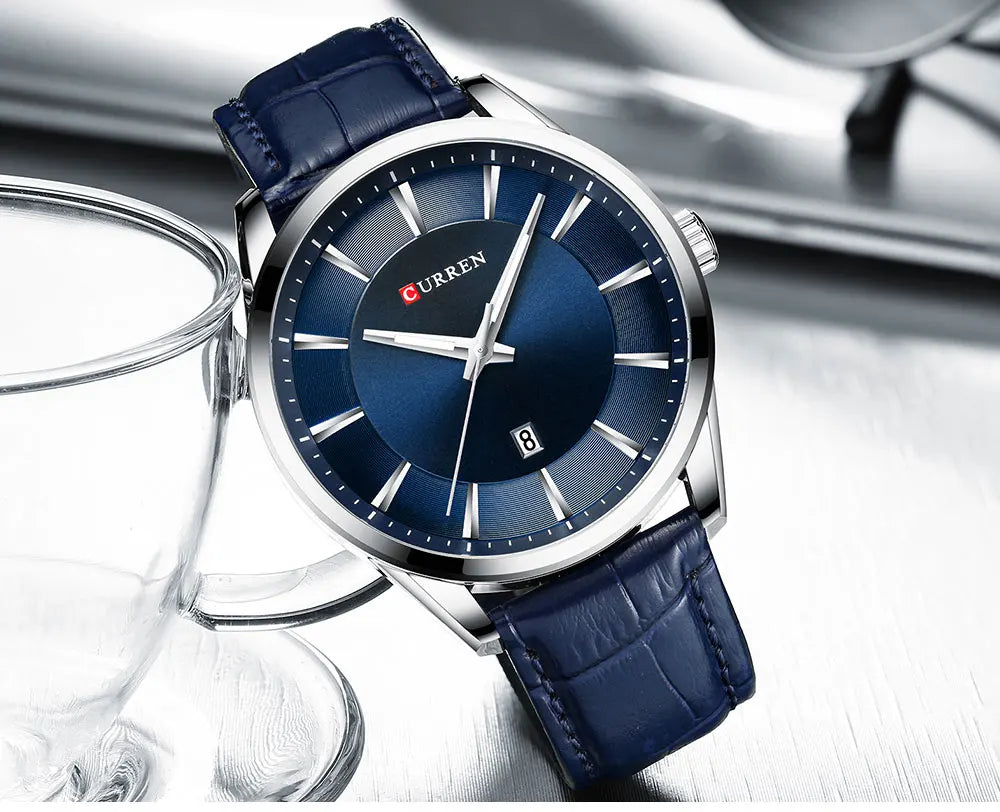 CURREN Luxury Quartz Watch for Men with Leather Strap - Smarsty