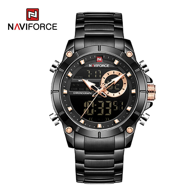 NAVIFORCE Luxury Waterproof Quartz Sport Watch for Men - Smarsty