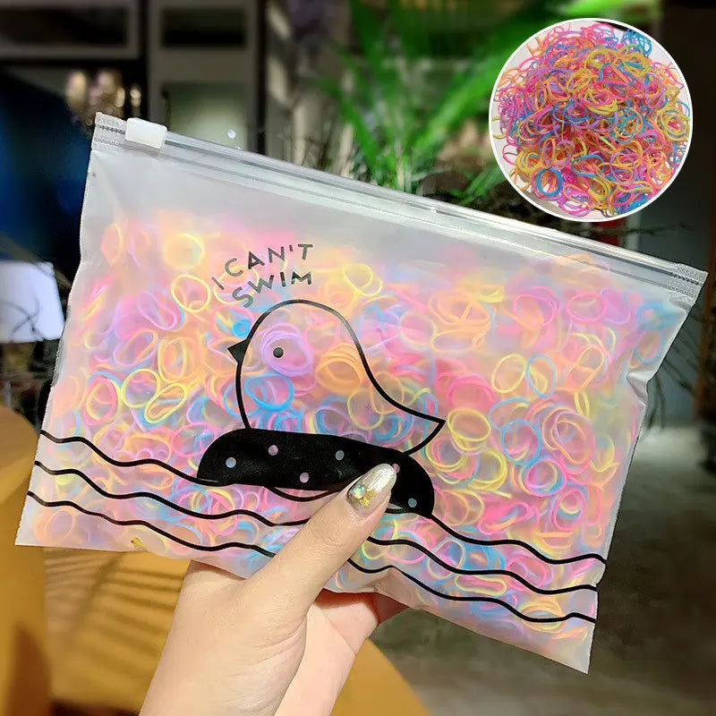 1000 Pack Girls Colorful Small Elastic Hair Bands Disposable - Smarsty