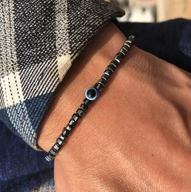 Minimalist Evil Eye Bracelet for Men and Women - Smarsty