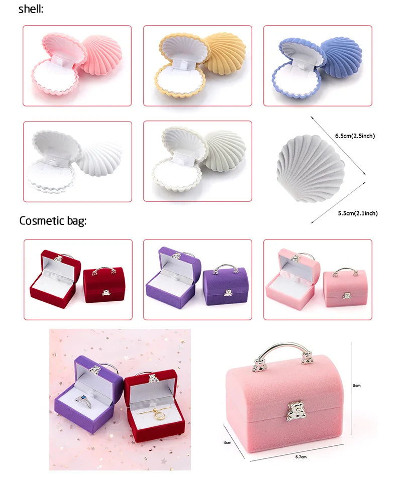 Lovely Velvet Jewelry Box for Rings and Earrings Display - Smarsty