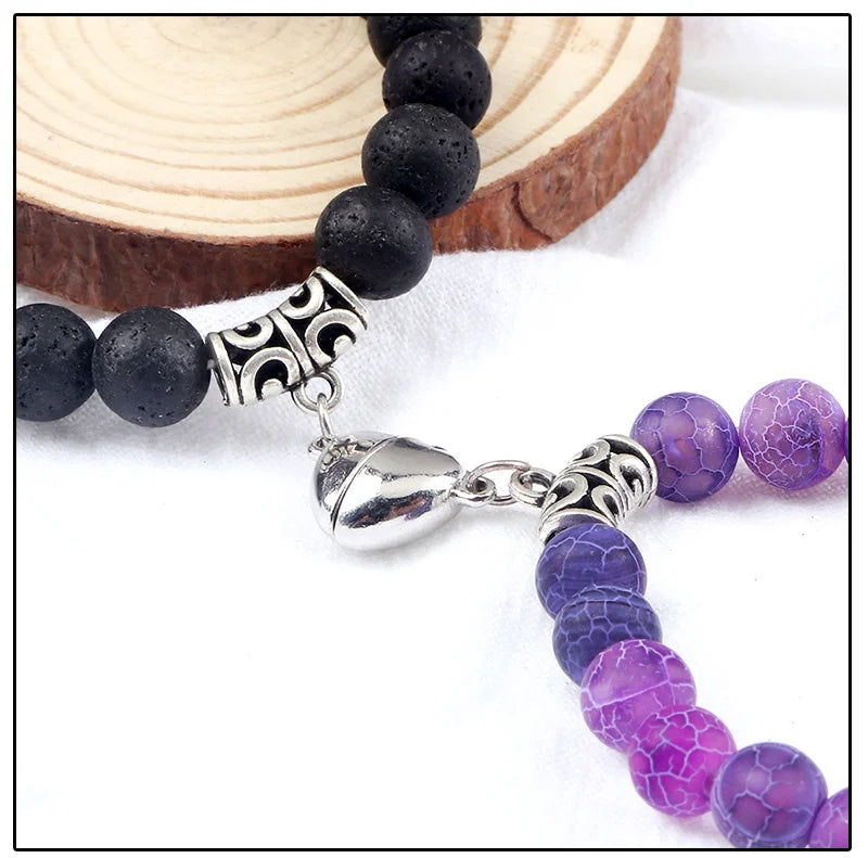 Natural Stone Couple Bracelets Set for Friendship - Smarsty