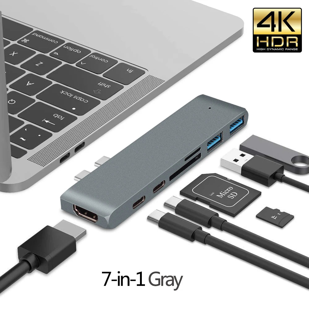 Usb C Hub Hdmi 4K Multiport Adapter Alongside Sd Reader