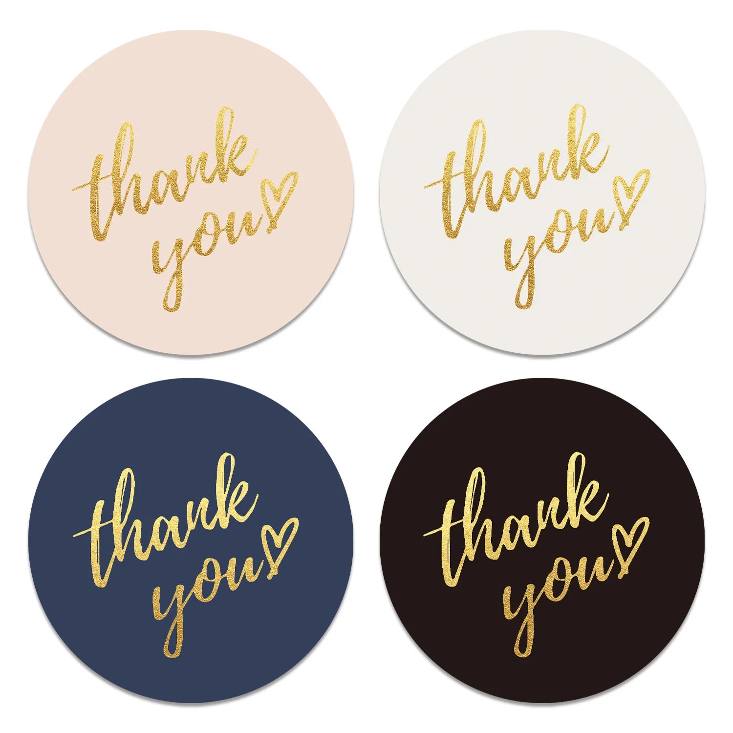 50-500pcs 1inch Blue Thank You Stickers For Envelope Sealing Labels Stationery Supplies Handmade Wedding Gift Decoration Sticker - Smarsty