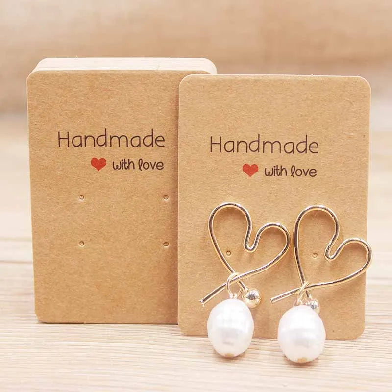 50 Pack Handmade Paper Earring Cards for Jewelry Display - Smarsty