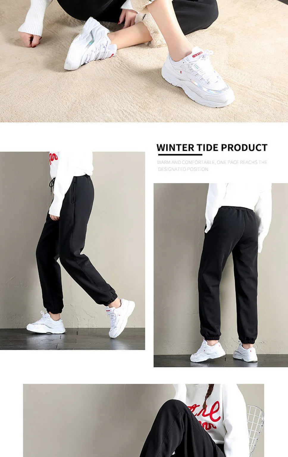 Women Winter Warm Leggings Thick Trousers Warm Fleece Plus Size Long Thicken Pants Fashion Casual Soild Color Leggings - Smarsty