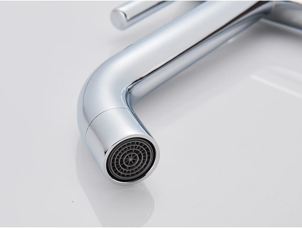 Brushed Gold Bathroom Faucet with Hot Cold Mixer - Smarsty