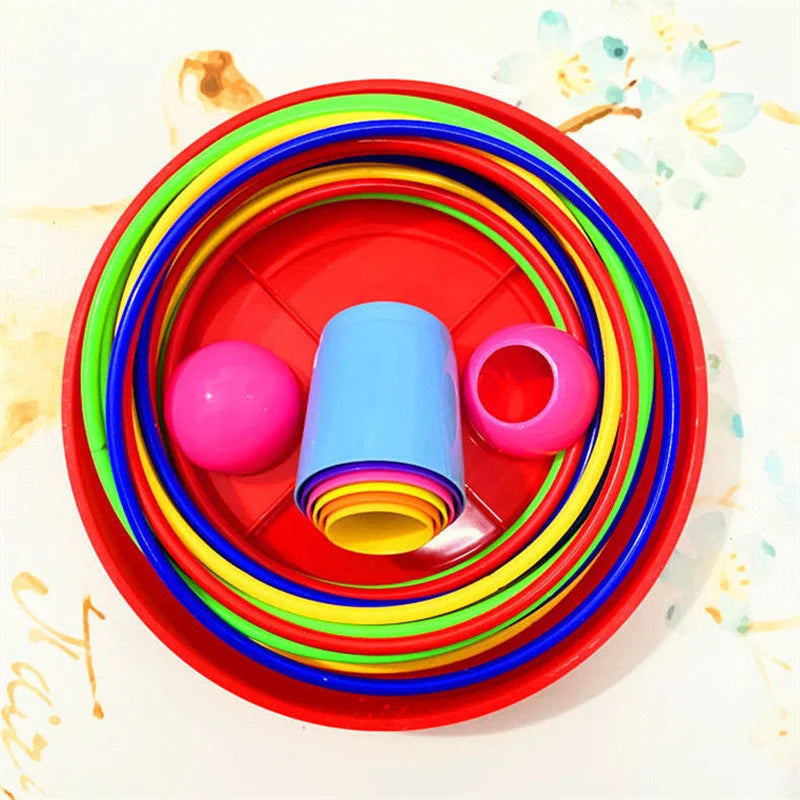 Children Throw Circle Game Ferrule Stacked Toys Fun Indoor Outdoor Parent-Child Interactive Circle Layers Early Education Gift - Smarsty