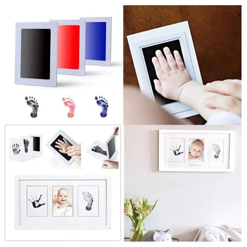 No Touch Baby Hand Footprint Kit Safe Ink Pad Souvenir - Smarsty