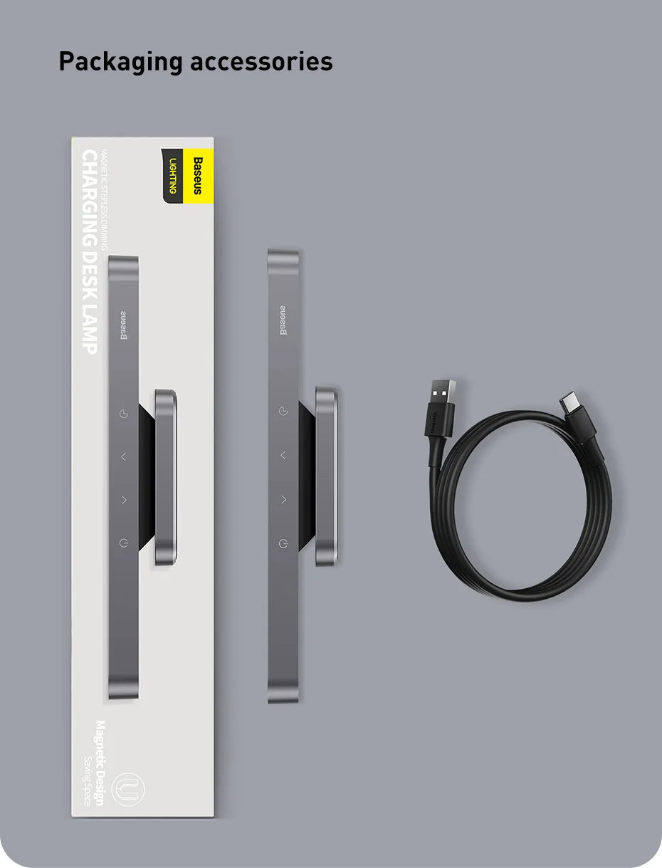 Baseus Rechargeable LED Table Lamp With Stepless Dimming - Smarsty