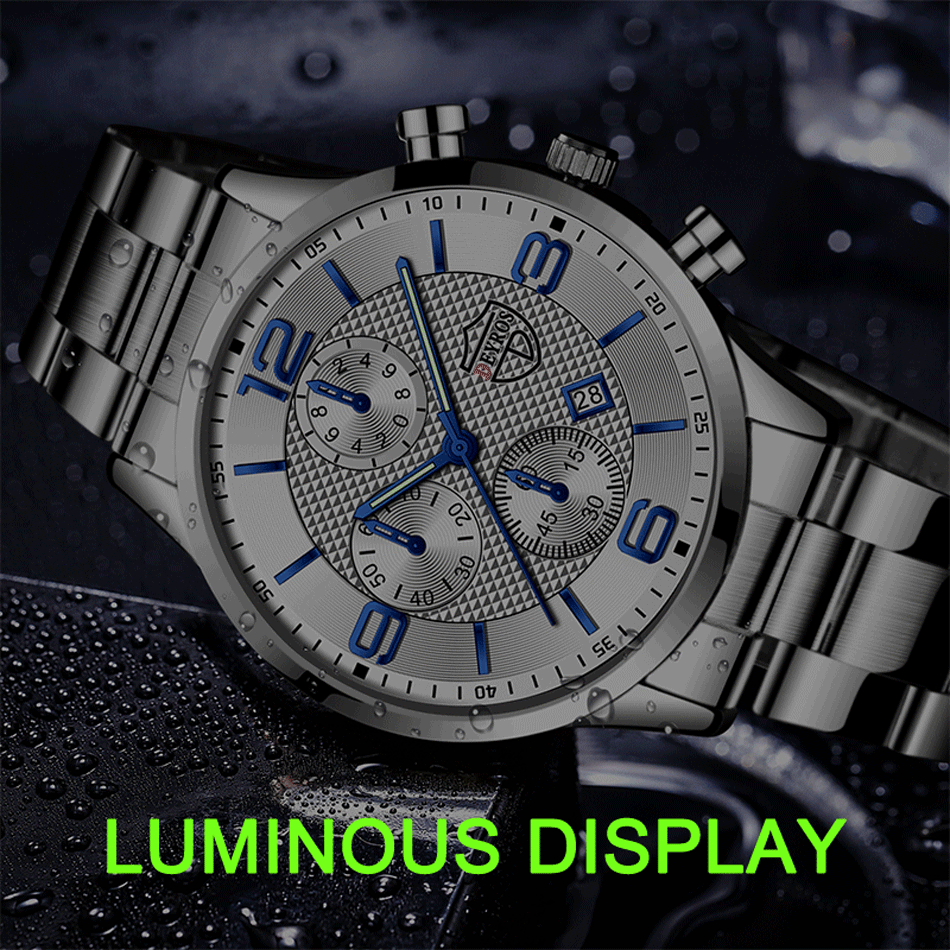 Luxury Stainless Steel Quartz Watch for Men - Smarsty