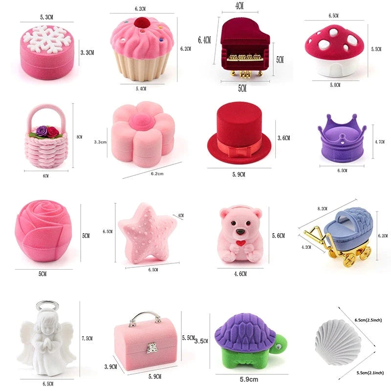 Lovely Velvet Jewelry Box for Rings and Earrings Display - Smarsty