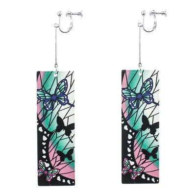 Acrylic Tanjiro Earrings for Women Anime Cosplay Jewelry - Smarsty