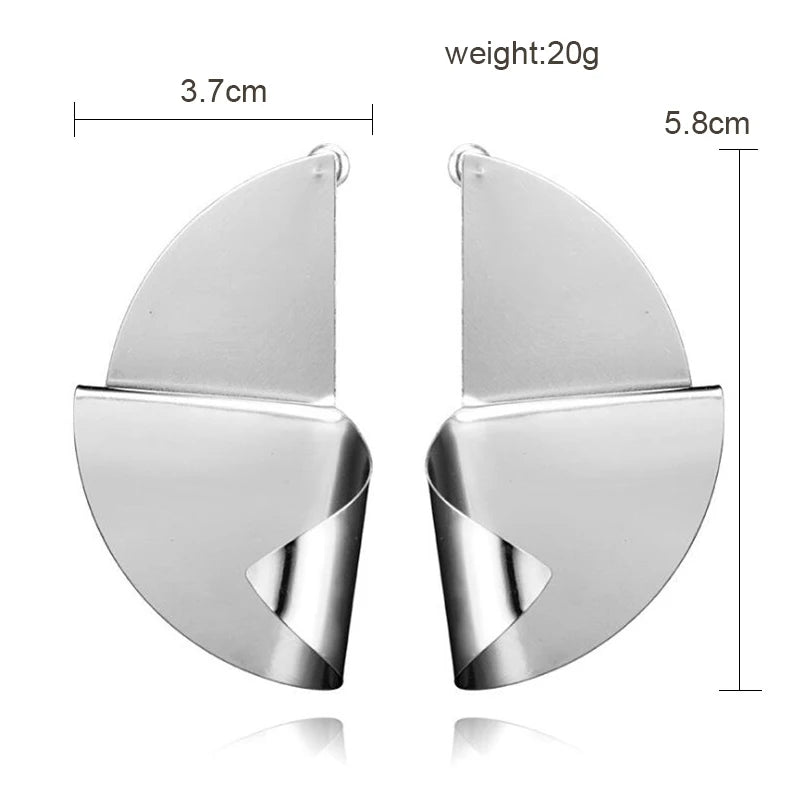 Gold Metal Drop Earrings with Irregular Heart Design for Women - Smarsty