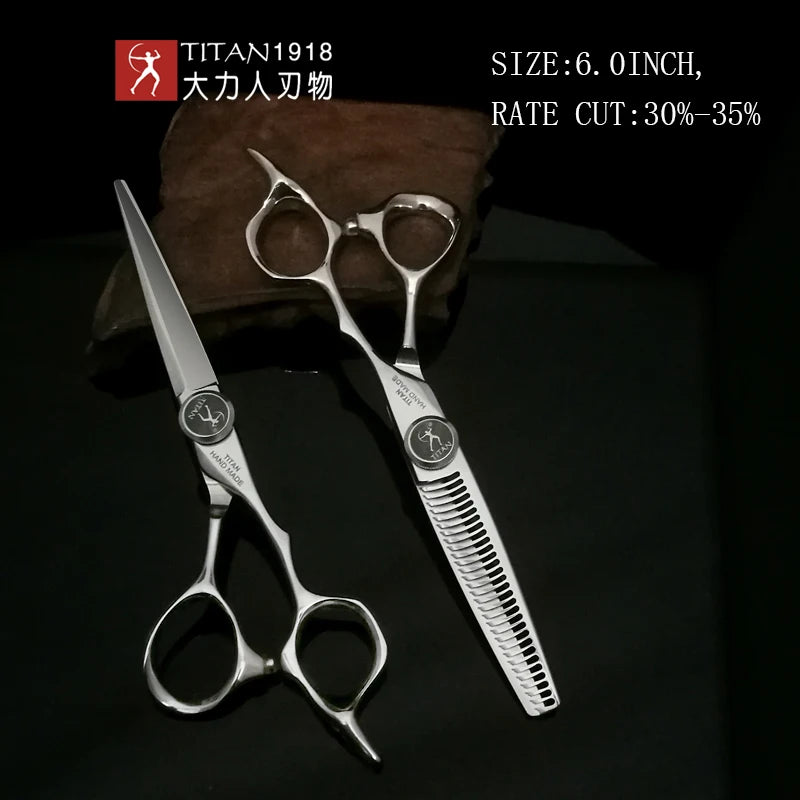 Titan Professional Hair Cutting Scissors Set with Japanese Steel - Smarsty