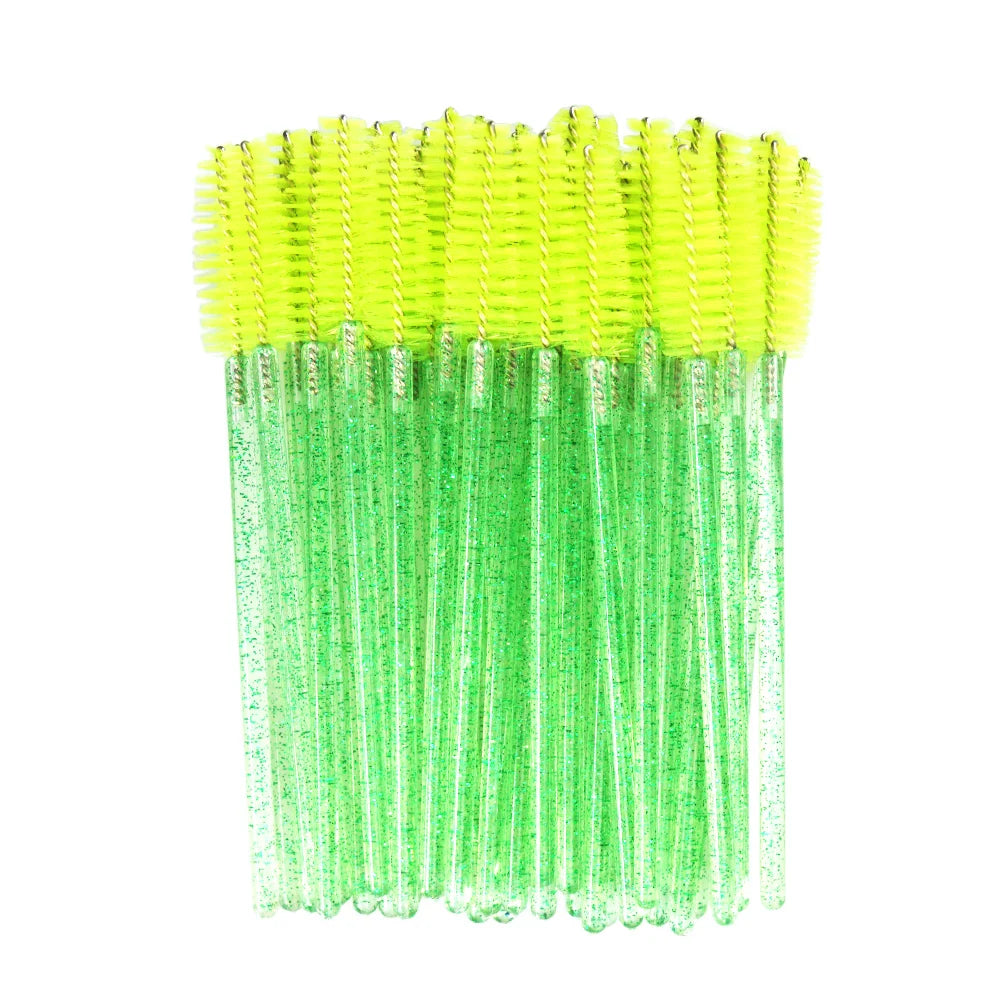QSTY 50pcs Disposable Eyelash Brush Applicators in 6 Colors - Smarsty