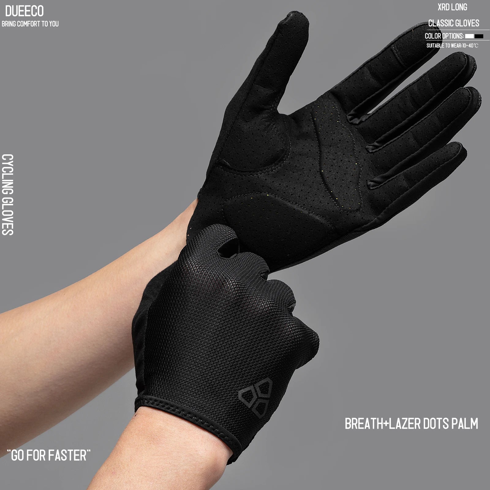 Full Finger Cycling Gloves with Shock Absorbing Pads - Smarsty