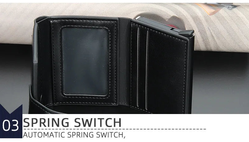 New RFID Men Card Wallets Hasp Small Card Wallets Slim Mini Men's Wallet High Qaulity Card Clip Photo Holder Short Male Purses