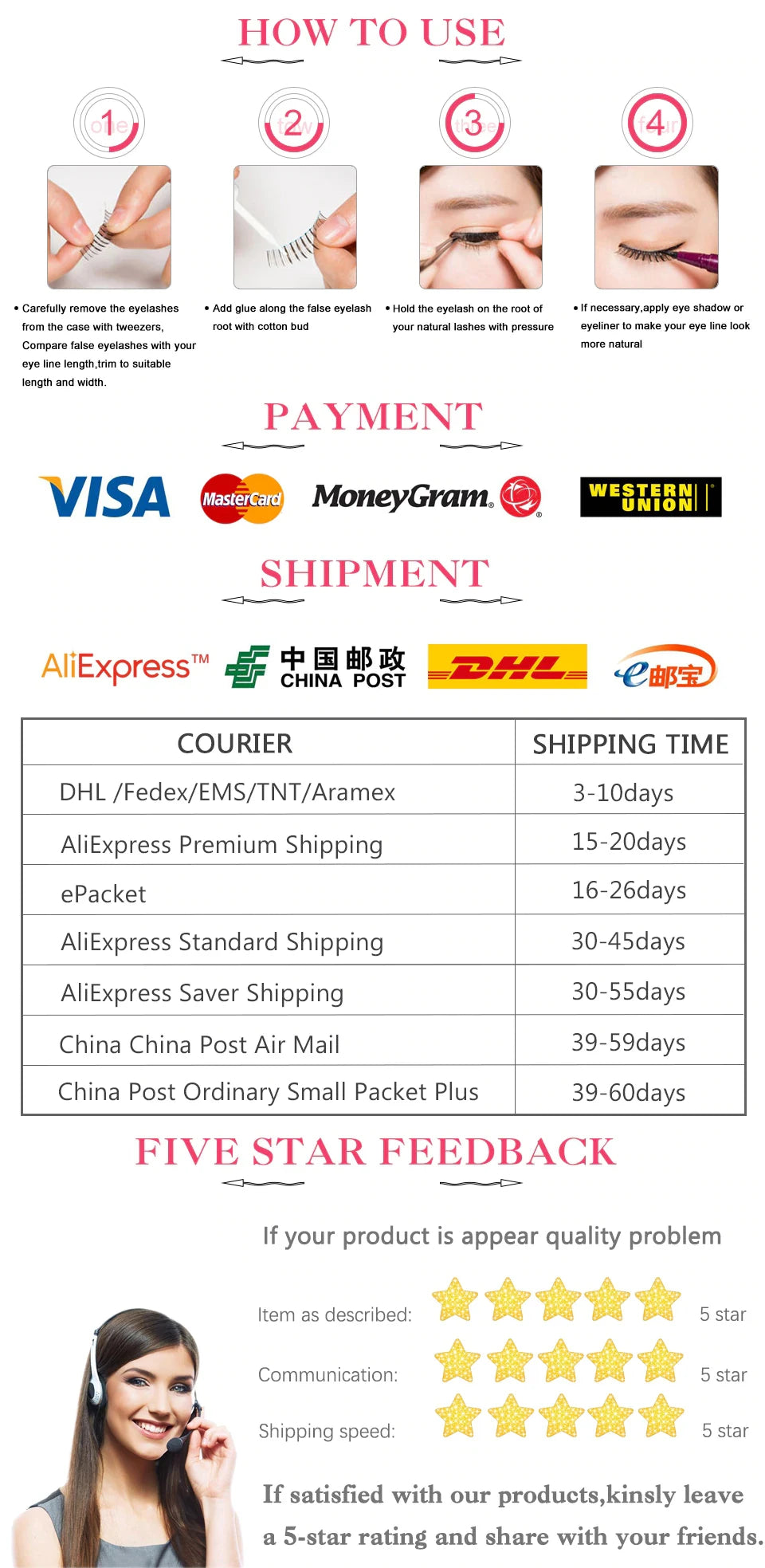 YSDO Natural Full Cat Eye False Eyelashes 3D Effect - Smarsty