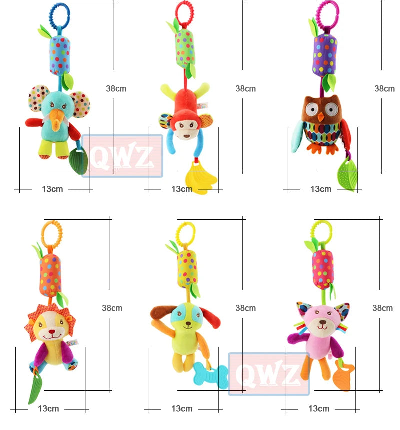 Newborn Baby Plush Stroller Toys Baby Rattles Mobiles Cartoon Animal Hanging Bell Educational Baby Toys 0-12 Months Speelgoed by Smarsty
