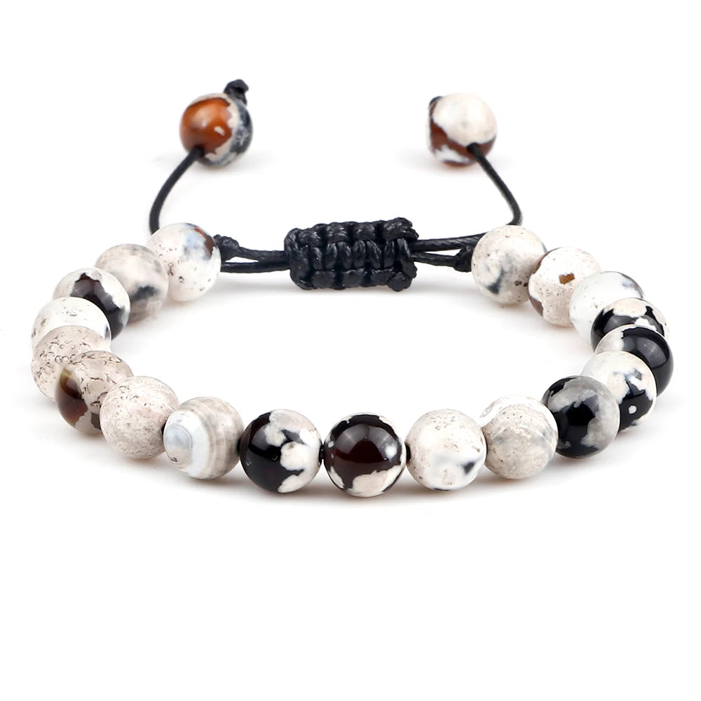 Adjustable 8mm Tiger Eye Beads Bracelet for Yoga Healing - Smarsty