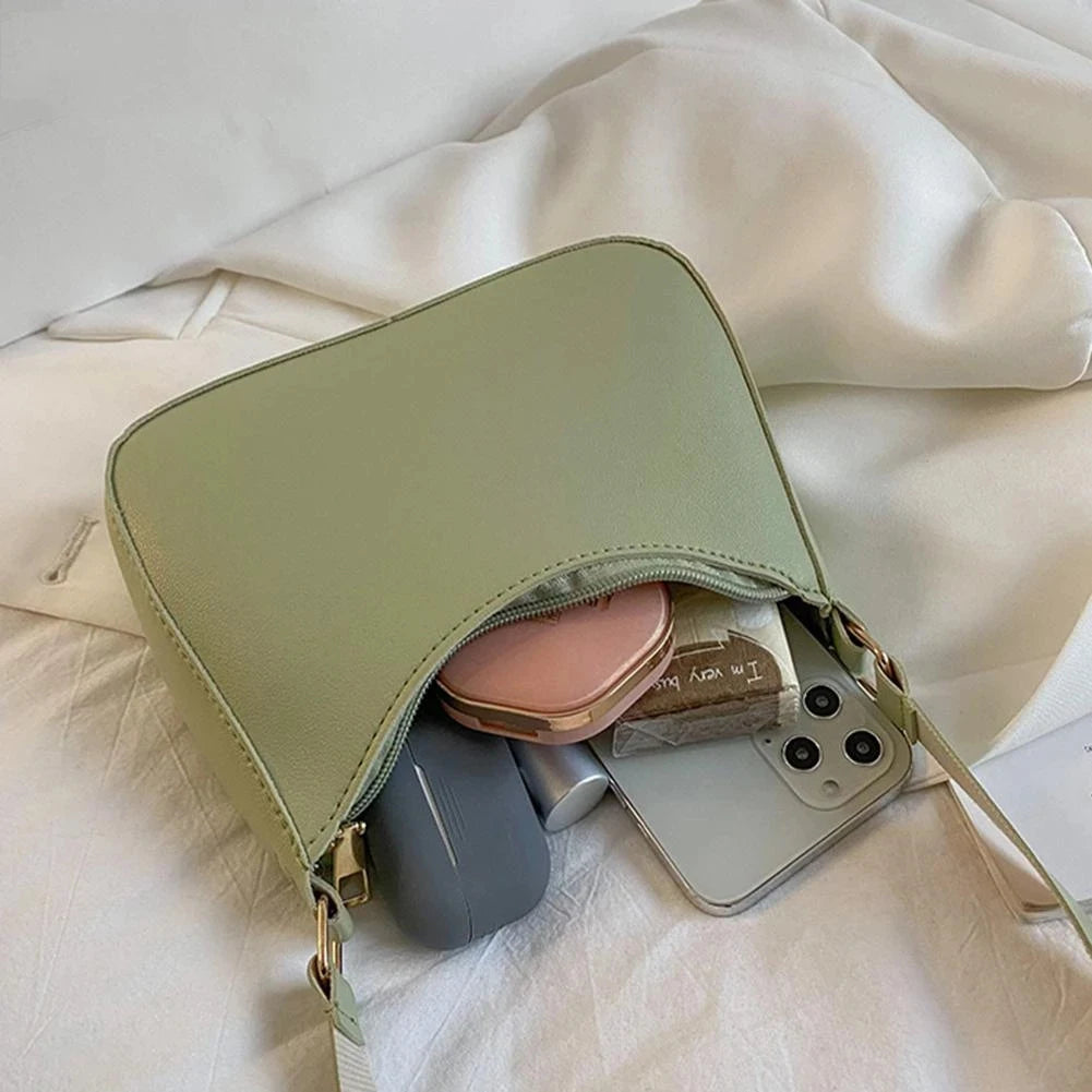 Retro PU Leather Shoulder Bag For Women Hobo Style Classic - Smarsty