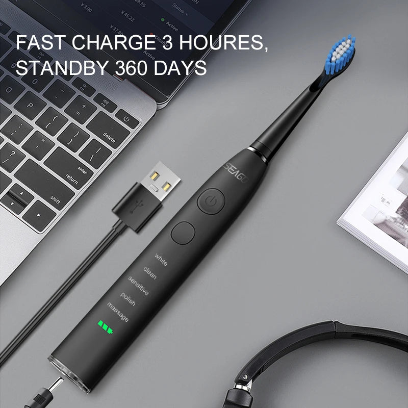 Seago Electric Sonic Toothbrush with Long Battery Life - Smarsty