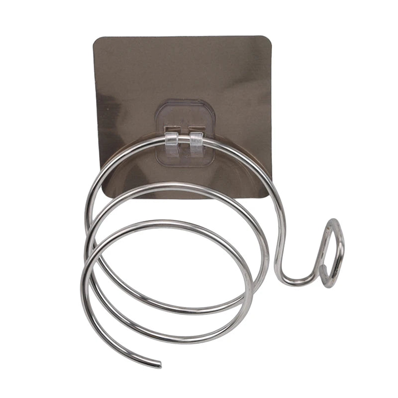 Wall Mounted Hair Dryer Holder Stainless Steel Organizer - Smarsty