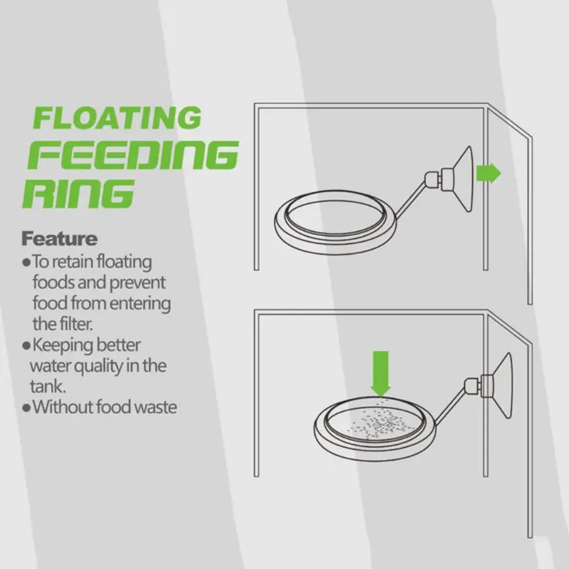 Aquarium Fish Feeding Ring Heart Floating Feeder - Smarsty