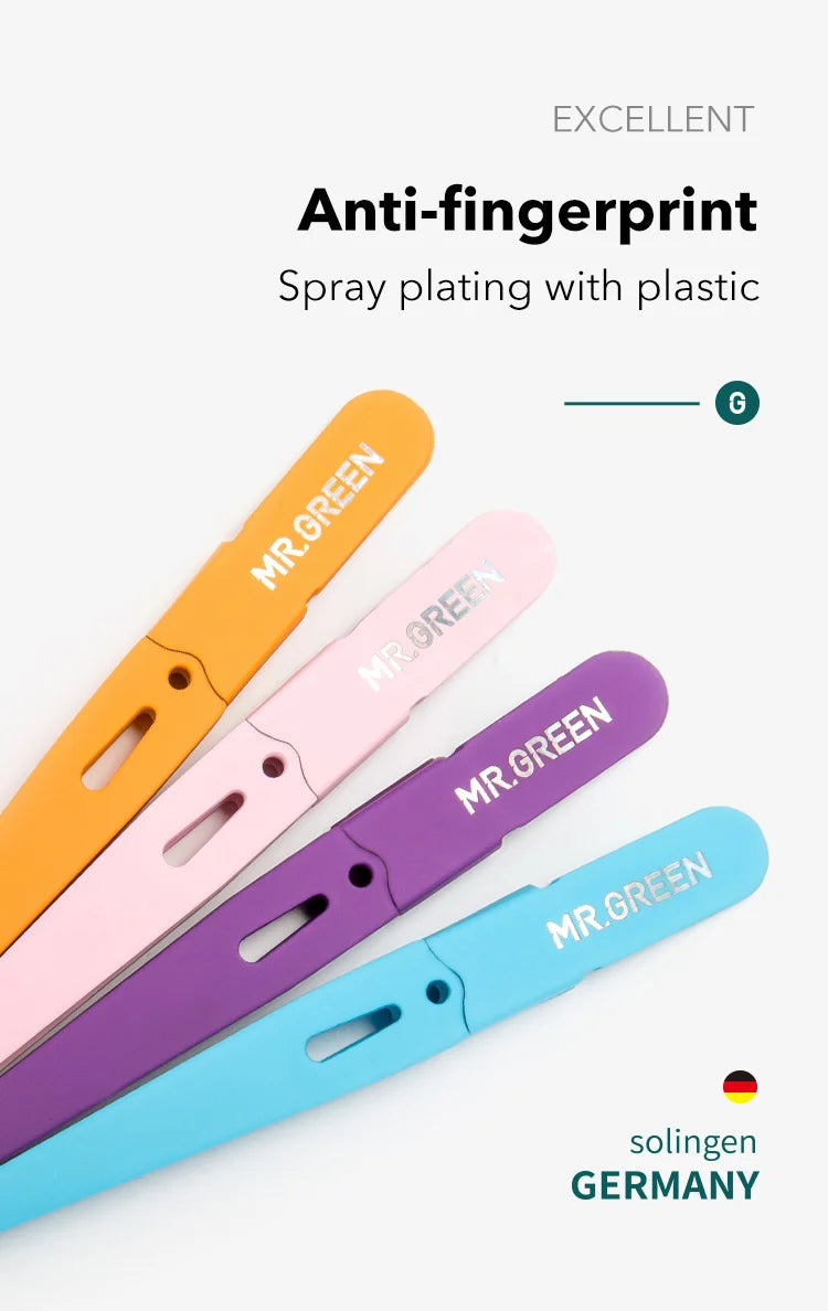 MR Green Stainless Steel Eyebrow Tweezers for Precision Hair Removal - Smarsty