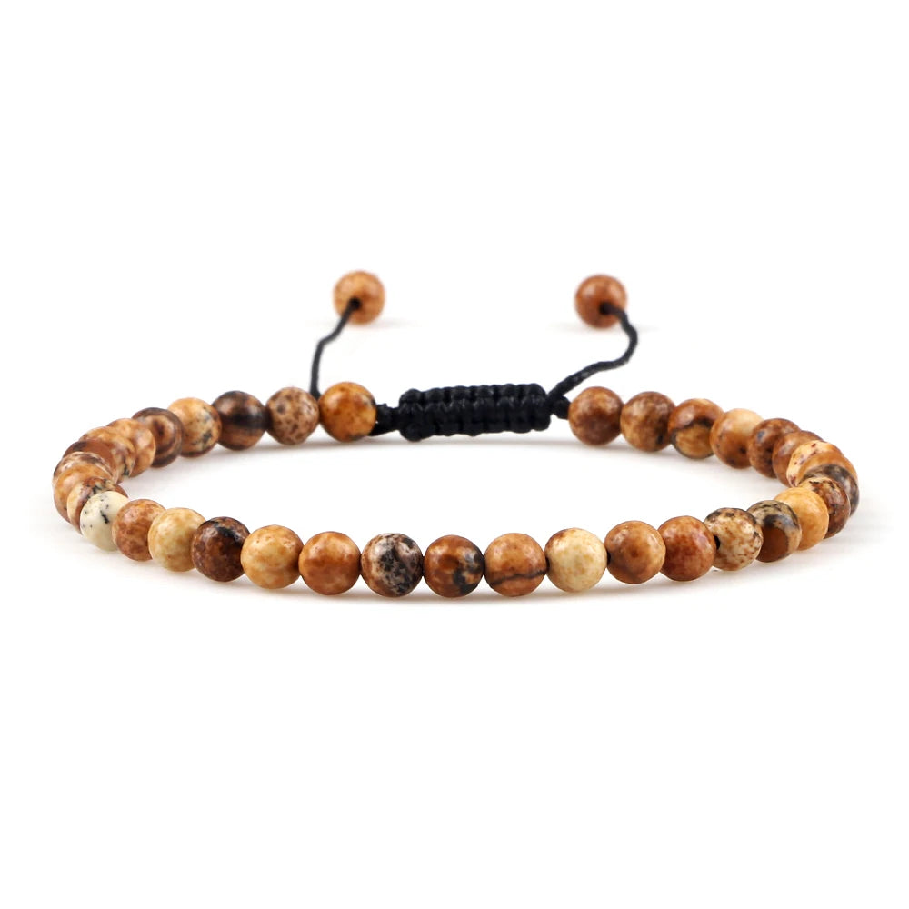 Adjustable Lava Stone Beaded Bracelet for Chakra Healing - Smarsty