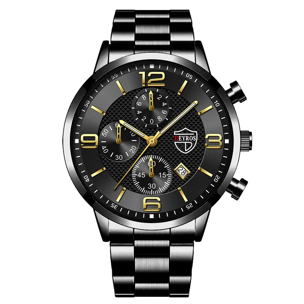 Luxury Stainless Steel Quartz Watch for Men - Smarsty