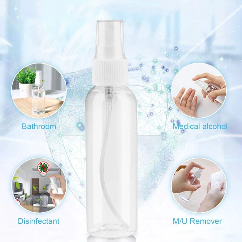Clear Refillable Plastic Spray Bottles Set for Travel - Smarsty