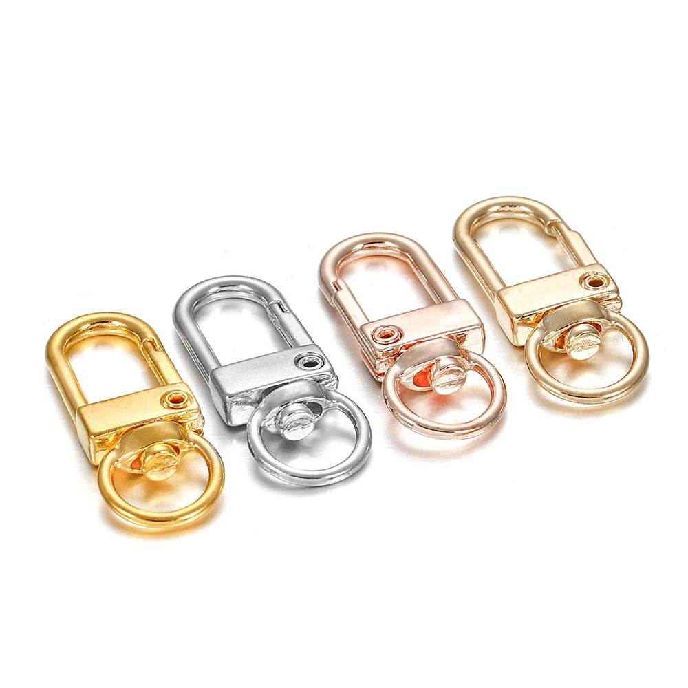 Rotating Lobster Clasps Gold Rhodium Secure 10pcs Pack - Smarsty