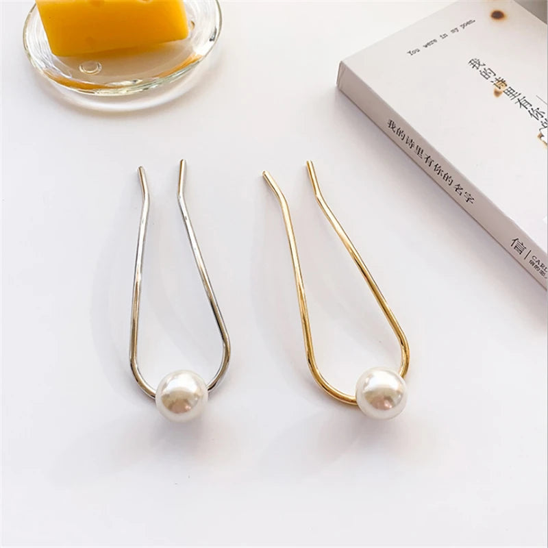 Korean Pearl Hairpins for Elegant Bun Styling - Smarsty