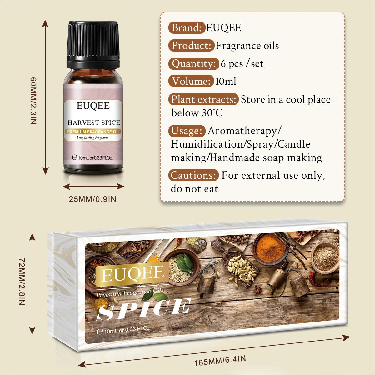 EUQEE 6 Piece Fragrance Oil Set for Diffusers - Smarsty