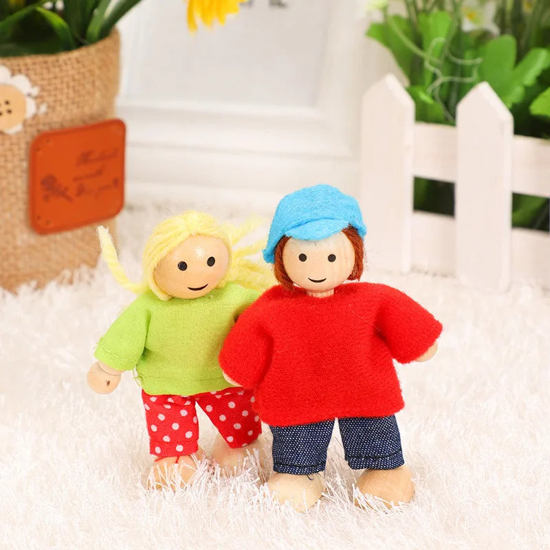 Wooden Dollhouse Furniture Miniature Toy For Dolls Kids Children House Play Toy Mini Furniture Sets Doll Toys Boys Girls Gifts
