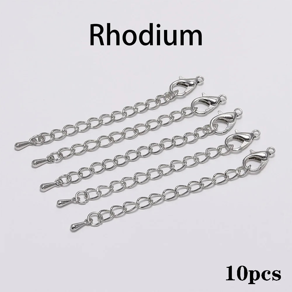 10pcs Extension Chains With Lobster Clasps Adjustable - Smarsty
