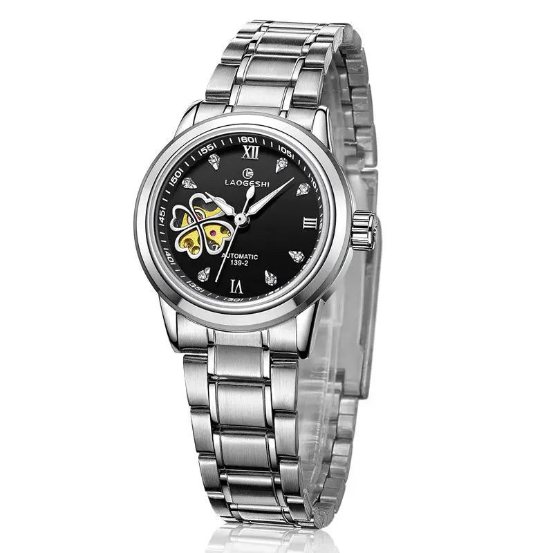Women’s Waterproof Automatic Mechanical Watch with Diamond Design - Smarsty