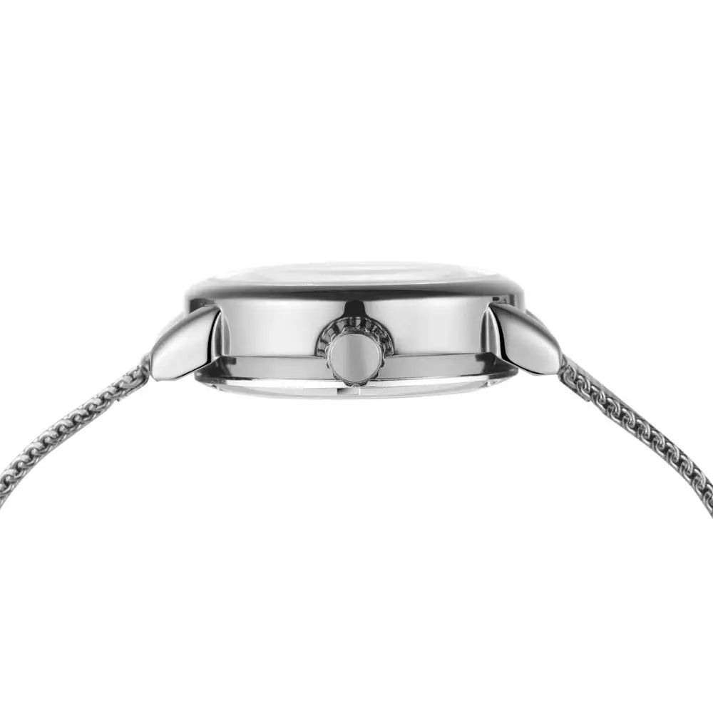 Fashionable Women's Mechanical Automatic Watch with Mesh Strap - Smarsty