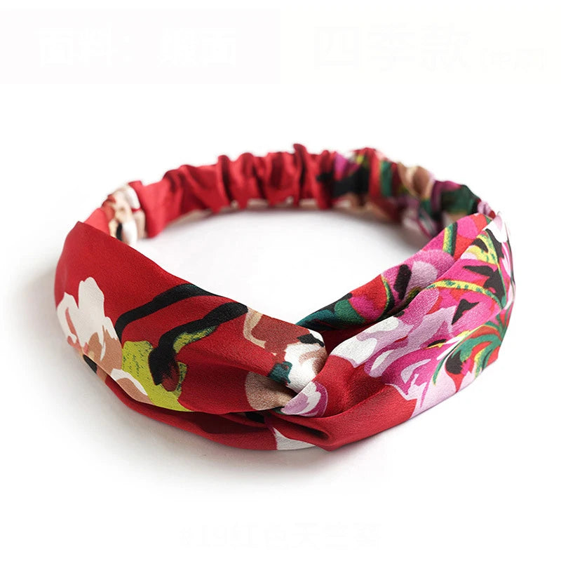 Bohemian Print Cashmere Headbands For Women Vintage Comfort - Smarsty