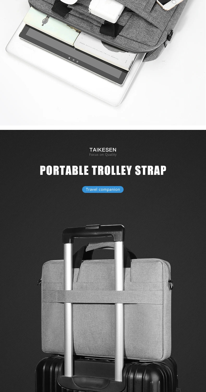 Durable Canvas Laptop Sleeve Case With Zipper Closure