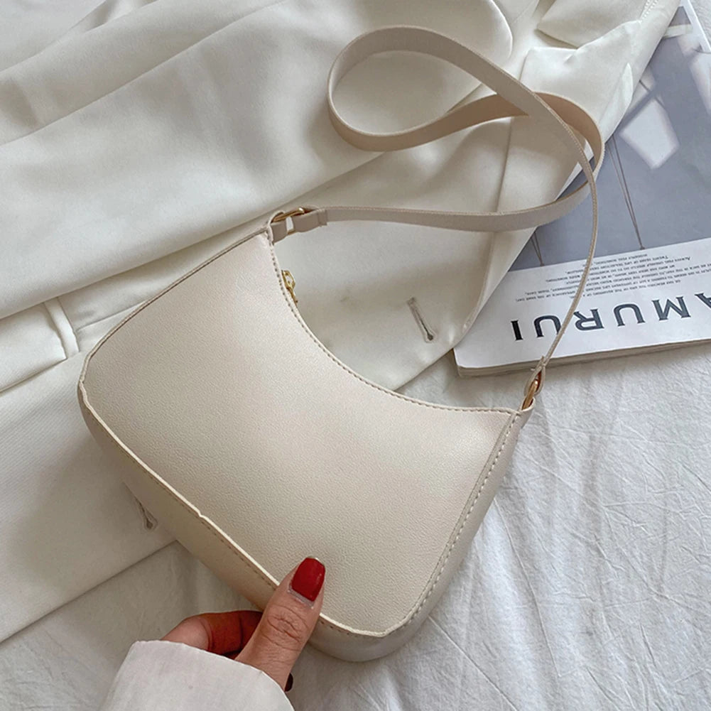 Retro PU Leather Shoulder Bag For Women Hobo Style Classic - Smarsty