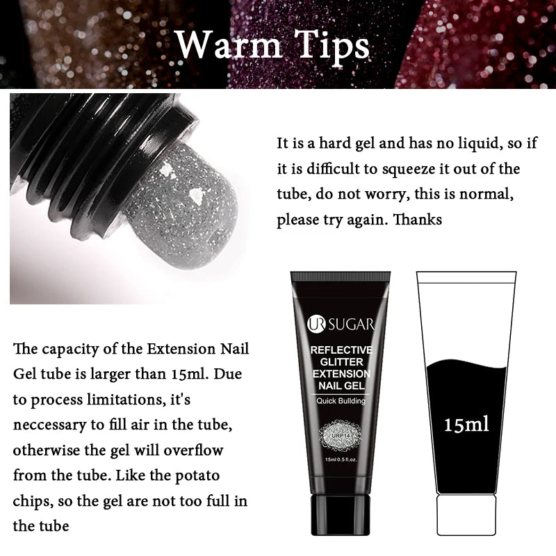 Nude Glitter Gel Nail Polish Kit for Long-Lasting Manicure - Smarsty