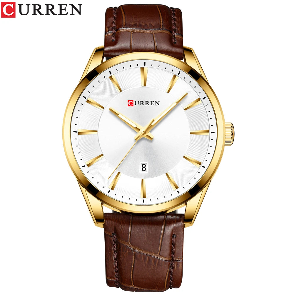 CURREN Luxury Quartz Watch for Men with Leather Strap - Smarsty